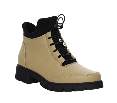 Damskie zimowe traperki buty trekkingowe z eko skóry Jezzi