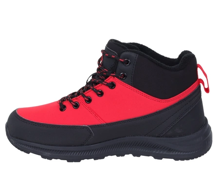 Czerwone buty zimowe chłopięce śniegowce softshell trzewiki American Club