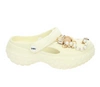 Piankowe klapki damskie zabudowane z ozdobioną cholewką crocsy NEWS