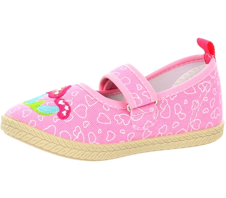 Różowe dziecięce baleriny na rzep w małych rozmiarach American Club