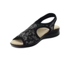 Czarne lekkie sandały damskie płaskie komfortowe wsuwane UNISOFT