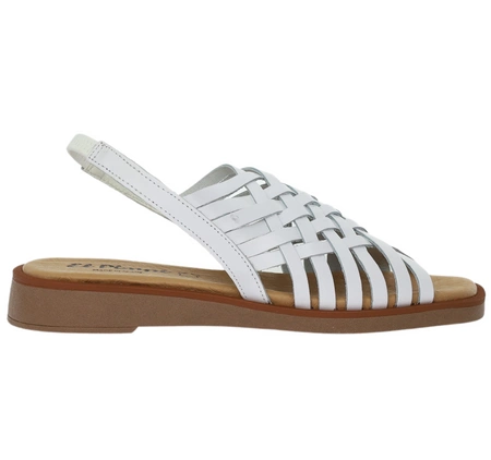 Hiszpańskie białe sandały płaskie plecione El Pimpi - Made in Spain