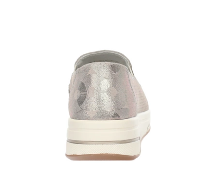 Beżowe skórzane półbuty damskie adidasy komfortowe Jezzi