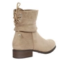 Botki damskie płaskie zamszowe beżowe Jezzi 21BT35-4257