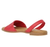 Czerwone skórzane sandały damskie płaskie El Pimpi - Made in Spain