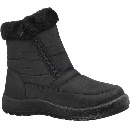 Czarne trzewiki damskie śniegowce na zamki Jezzi