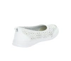 Białe skórzane baleriny damskie sportowe czółenka płaskie Jezzi