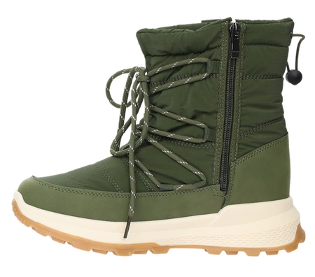 Zielone sportowe śniegowce damskie na zamek Jezzi