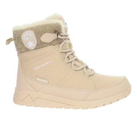 Beżowe eleganckie śniegowce damskie z membraną softshell American Club