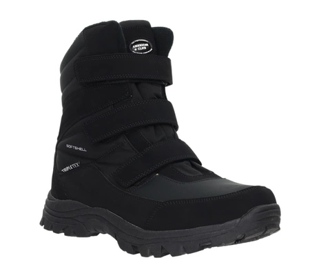 Męskie wysokie śniegowce na rzepy wodoodporne softshell American Club