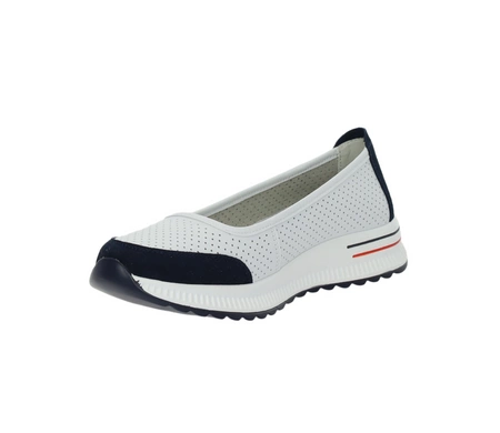 Sportowe czółenka damskie skórzane baleriny Jezzi