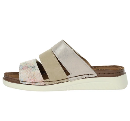 Eleganckie i komfortowe klapki damskie płaskie na rzepy Jezzi