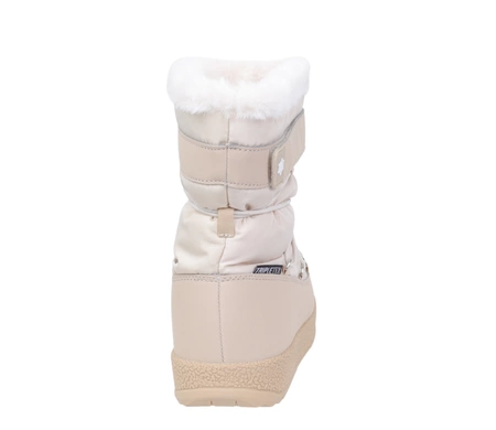 Modne jasne kozaki damskie termiczne śniegowce ciepłe American Club