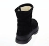 Czarne płaskie botki Emu ocieplane naturalną wełną Polskie Gino Fabiani
