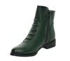 Ciemnozielone botki damskie na płaskim obcasie ocieplane klasyczne Jezzi