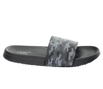 Lekkie czarne klapki basenowe męskie/ chłopięce American Club