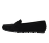 Czarne zamszowe mokasyny damskie z eko skóry Jezzi