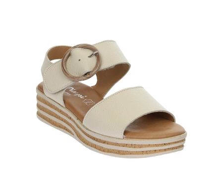 Skórzane sandały damskie na platformie Hiszpańskie El Pimpi