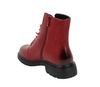 Czerwone botki damskie zimowe ocieplane płaskie Jezzi
