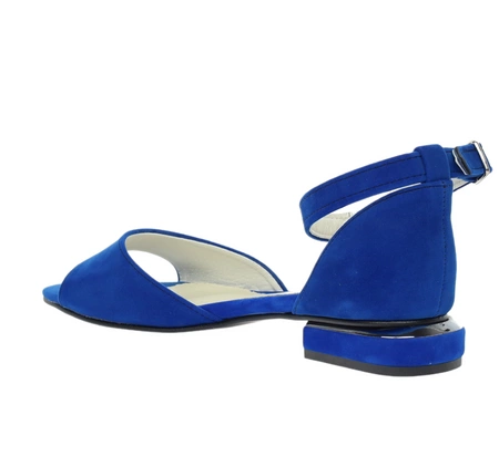 Chabrowe eleganckie sandały płaskie z zakrytą piętą AZALI