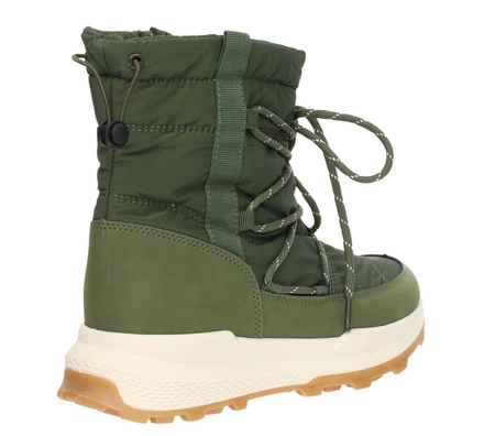 Zielone sportowe śniegowce damskie na zamek Jezzi