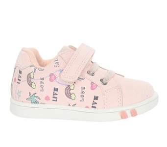 Różowe adidasy dziecięce ze skórzana wkładką i na rzepy American Club