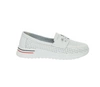 Białe skórzane mokasyny damskie sportowe półbuty Jezzi