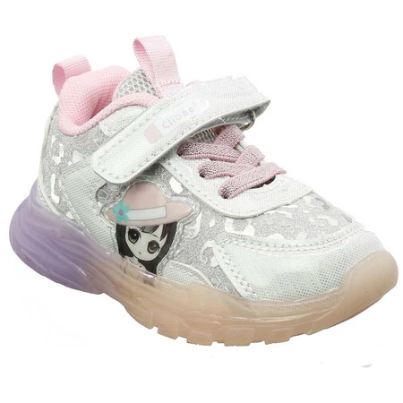 Buty dla dziewczynki na rzep adidasy świecące Clibee