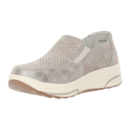 Beżowe skórzane półbuty damskie adidasy komfortowe Jezzi