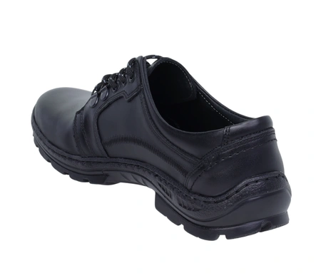 Męskie półbuty czarne skórzane wytrzymałe Activ