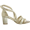Beżowe sandały damskie na paskach ślubne Gino Fabiani - Produkt Polski