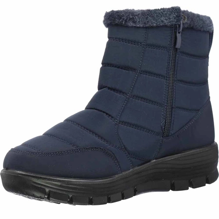 Niskie śniegowce damskie z futerkiem na zamek Jezzi