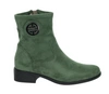 Zielone botki zamszowe płaskie wygodne i eleganckie Jezzi