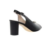 Czarne eleganckie sandały na obcasie zabudowane Jezzi