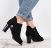 Botki damskie na obcasie peep-toe wiosenne Jezzi