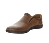 Brązowe skórzane półbuty męskie wsuwane bez szwów na palcach POLBUT