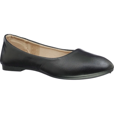 Czarne baleriny damskie płaskie z eko skóry Jezzi