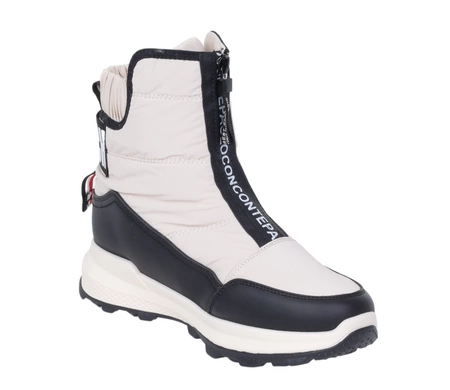 Jasne śniegowce damskie ciepłe buty zimowe na zamek NEWS