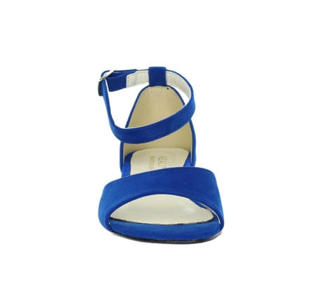 Chabrowe eleganckie sandały płaskie z zakrytą piętą AZALI