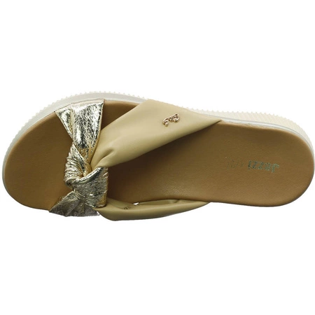 Beżowe klapki damskie na co dzień Jezzi