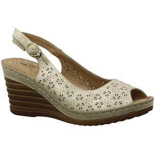 Sandały damskie wygodne na koturnie Jezzi