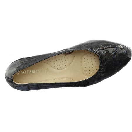 Eleganckie czółenka na niskim obcasie skórzane małe rozmiary Gino Fabiani