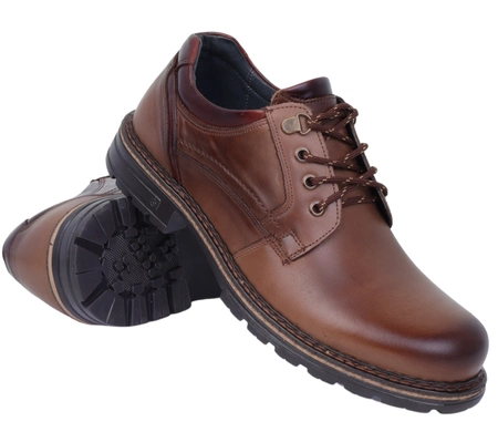 Męskie półbuty męskie skórzane trapery porządne GEPARD