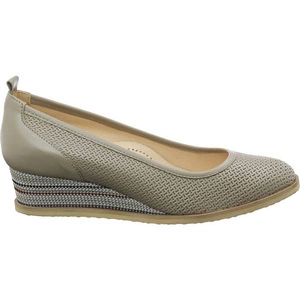 Balerinki na koturnie skórzane Gino Fabiani