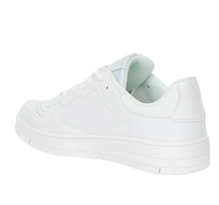 Białe adidasy z eko skóry na platformie sznurowane American Club