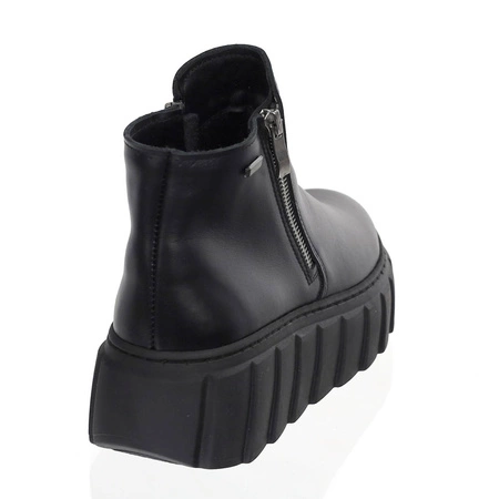 Modne półbuty damskie zimowe ze skóry naturalnej Polskie Gino Fabiani