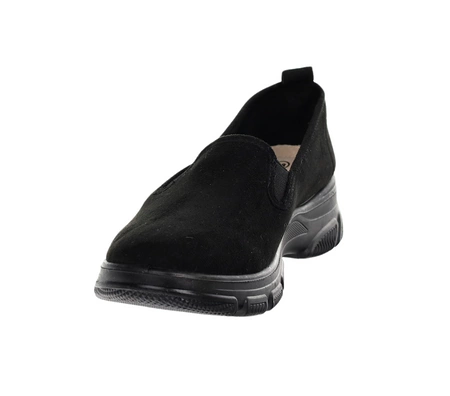 Czarne komfortowe półbuty damskie wygodne i eleganckie Jezzi