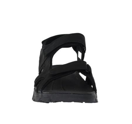 Czarne sportowe sandały męskie wytrzymałe na rzepy American Club