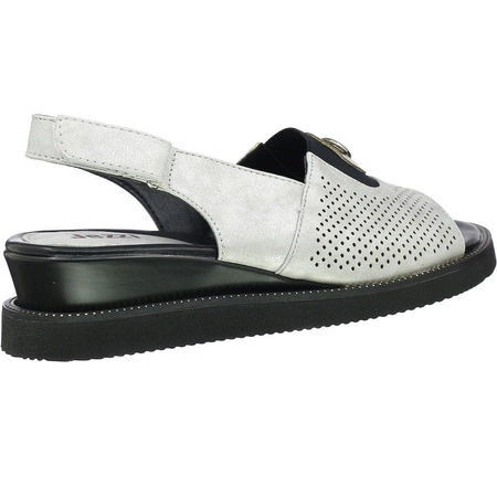 Srebrne sandały damskie komfortowe Jezzi rmr2267-2