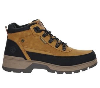 Karmelowe trzewiki męskie buty zimowe wysokie American Club